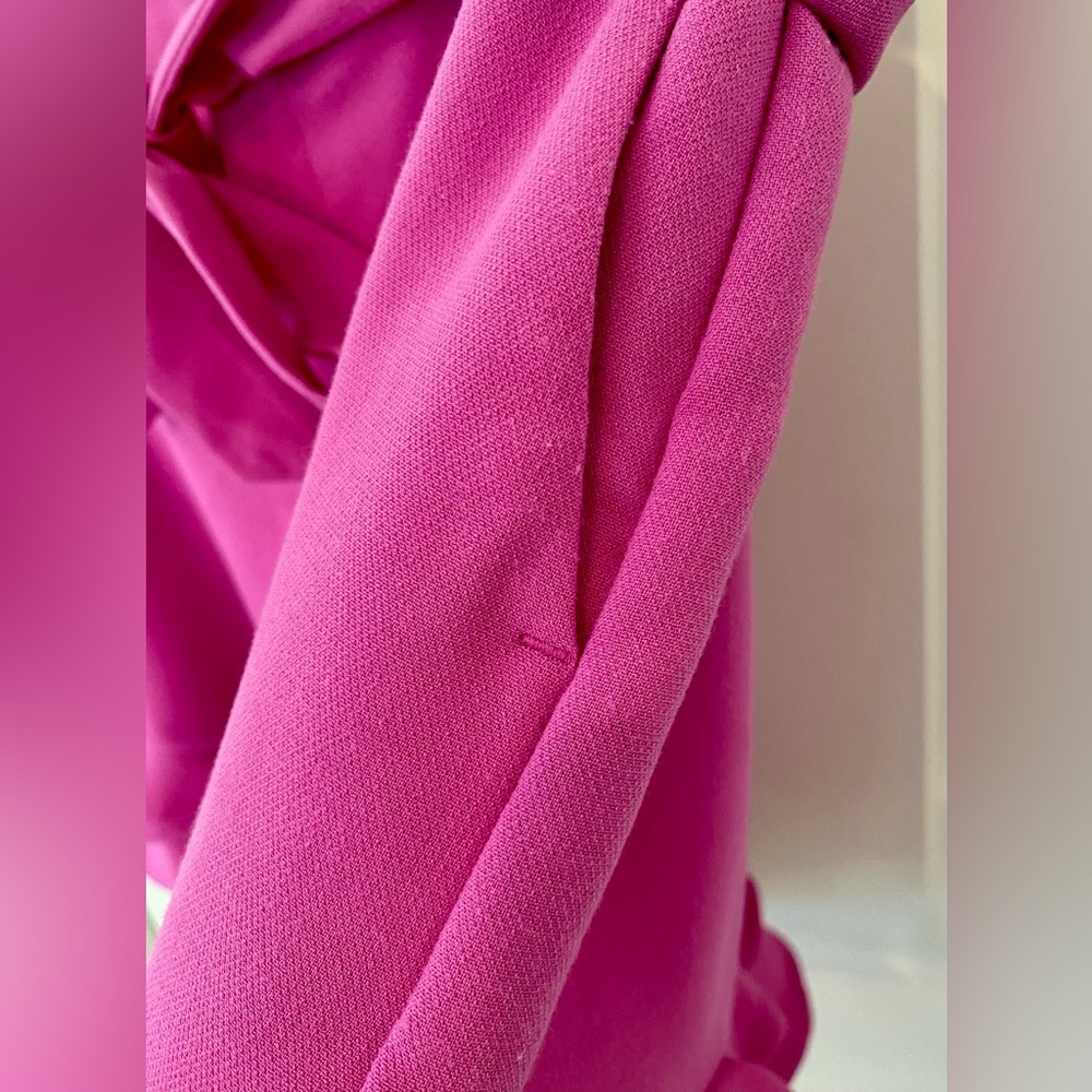 Eloquii Pink Ruffle Trimmed Shorts with Coordinating Tie Belt Size 14 - Picture 4 of 12